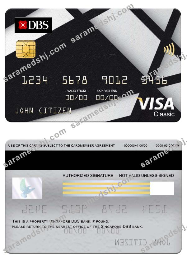 Singapore DBS bank visa classic card